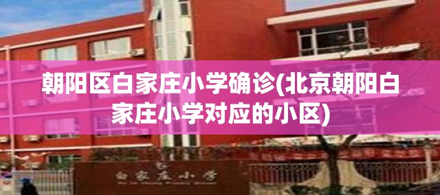 朝阳区白家庄小学确诊(北京朝阳白家庄小学对应的小区)