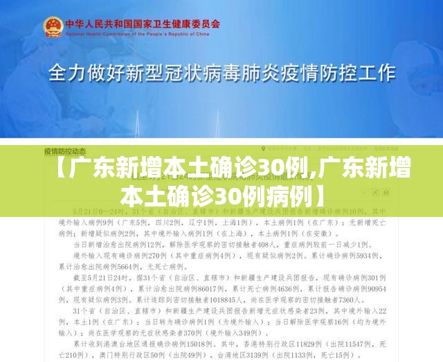【广东新增本土确诊30例,广东新增本土确诊30例病例】 【广东新增本土确诊30例,广东新增本土确诊30例病例】