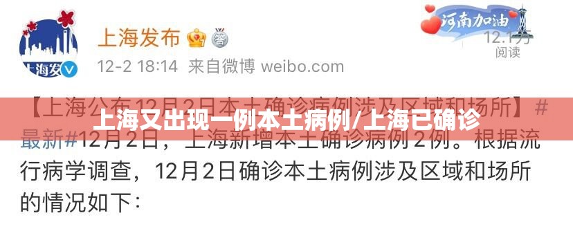 上海又出现一例本土病例/上海已确诊