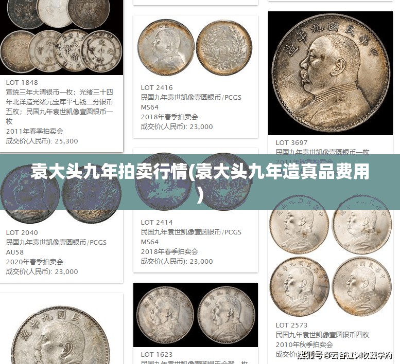 袁大头九年拍卖行情(袁大头九年造真品费用)