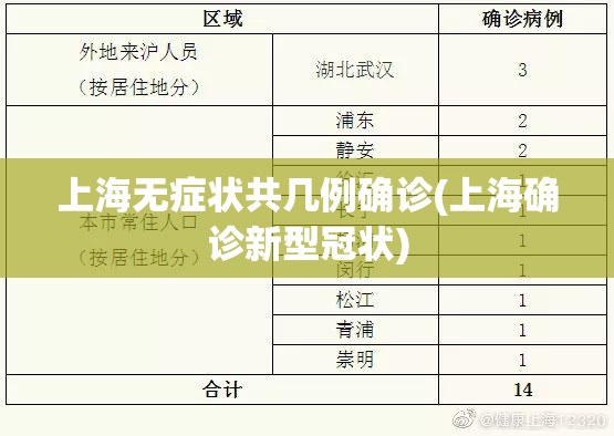 上海无症状共几例确诊(上海确诊新型冠状) 上海无症状共几例确诊(上海确诊新型冠状)