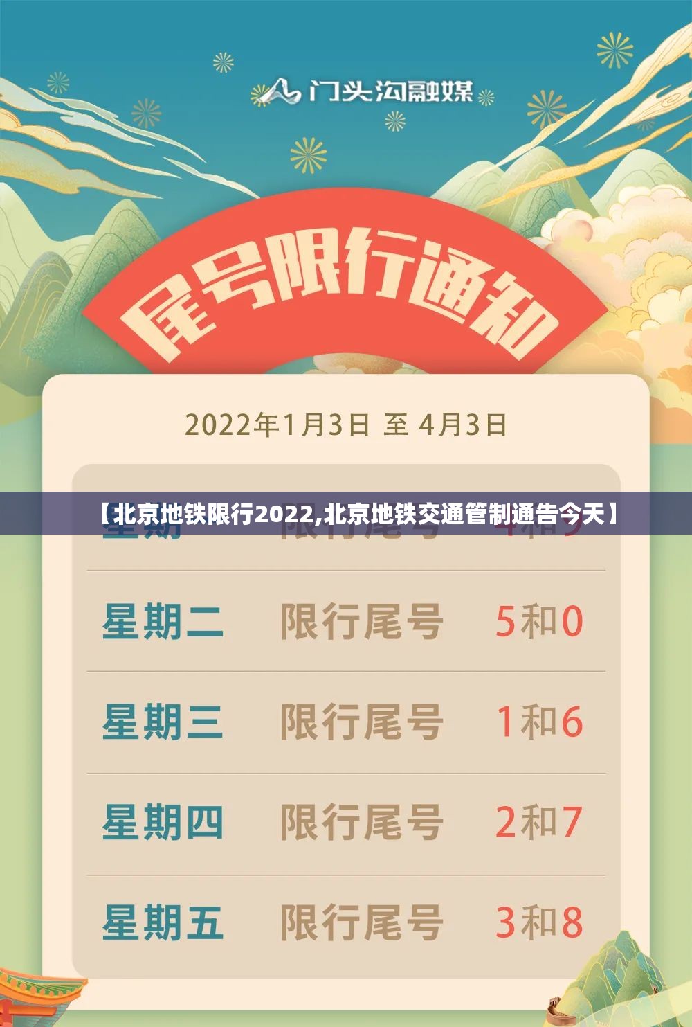 【北京地铁限行2022,北京地铁交通管制通告今天】 【北京地铁限行2022,北京地铁交通管制通告今天】