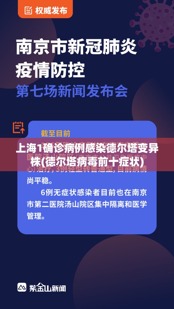 上海1确诊病例感染德尔塔变异株(德尔塔病毒前十症状)