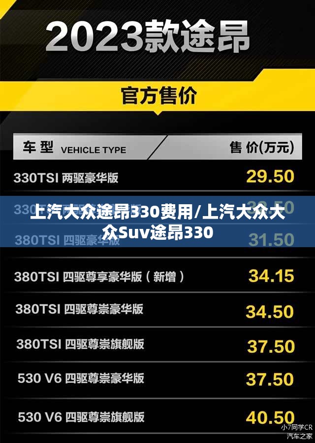 上汽大众途昂330费用/上汽大众大众Suv途昂330