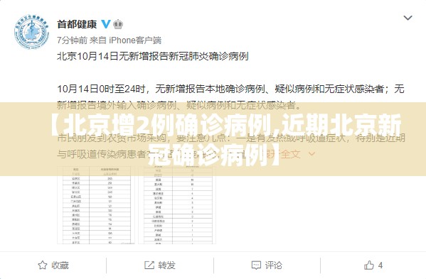 【北京增2例确诊病例,近期北京新冠确诊病例】 【北京增2例确诊病例,近期北京新冠确诊病例】
