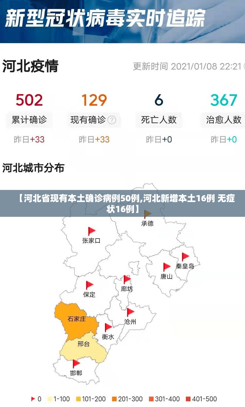 【河北省现有本土确诊病例50例,河北新增本土16例 无症状16例】 【河北省现有本土确诊病例50例,河北新增本土16例 无症状16例】