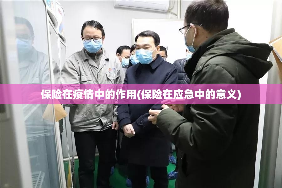 保险在疫情中的作用(保险在应急中的意义) 保险在疫情中的作用(保险在应急中的意义)