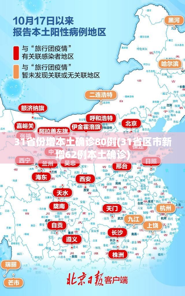 31省份增本土确诊80例(31省区市新增62例本土确诊)