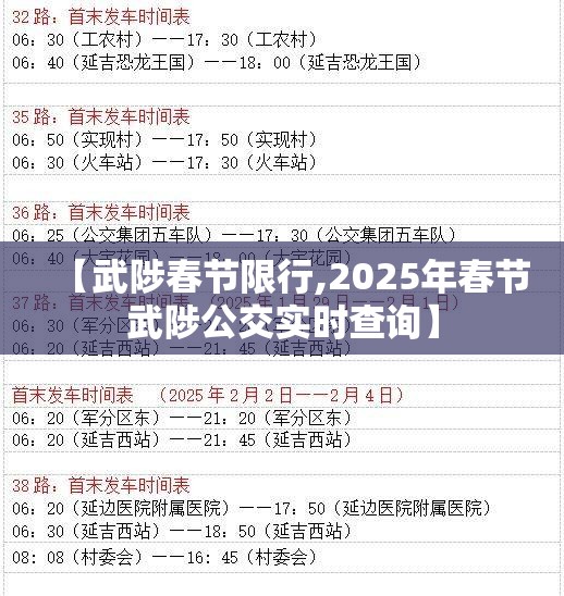 【武陟春节限行,2025年春节武陟公交实时查询】